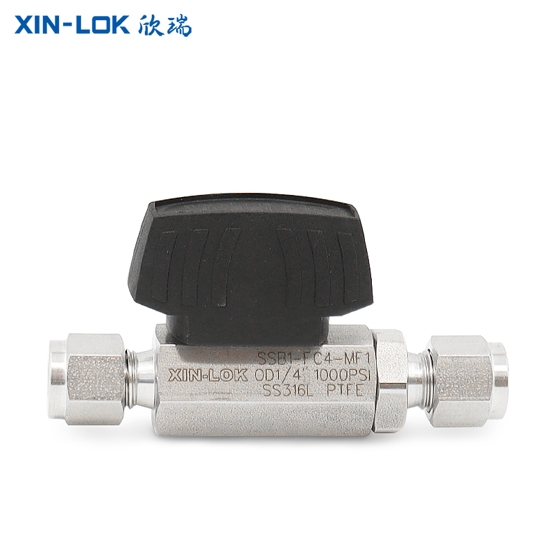 不锈钢卡套式直通六角球阀